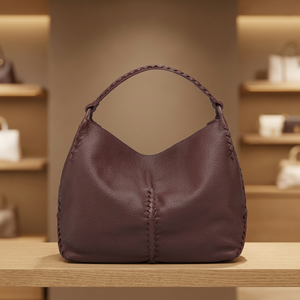 Pochette de soirée élégante en cuir véritable BS International, légère et durable, avec bandoulière, fermeture éclair étanche - Product Image 6