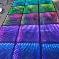 Événement illuminé Pista De Baile Led Dacing Floor 3d Infinity Mirror Stage Light up Wedding Magnetic Led Dance Floor