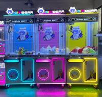 Máquina de grúa de garras plegable operada con monedas, con temática espacial, para capturar muñecos, gabinete de juego arcade