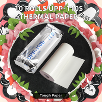 Papel Térmico para Impresora UPP-110S de 110 mm x 20 m, de Una Sola Capa, para Impresora de Recibos, Blanco