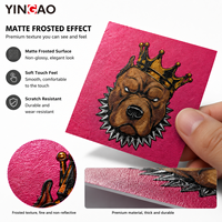 Etiqueta Adhesiva de PVC con Logotipo UV Personalizado, Impresión UV, Diseño de Dibujos Animados, Efecto Esmerilado, Resistente al Agua, Adhesivo con Diseño de Perro, Etiquetas Troqueladas Personalizadas