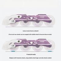 Patins à roulettes pour enfants garçons et filles, ajustables, pour débutants, avec coque en tissu PU véritable et roues en TPR, professionnels à une rangée