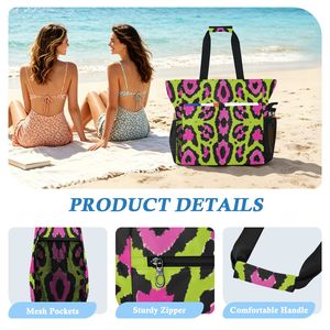 Bolsa de Playa de Verano Personalizada con Impresión OEM, con Múltiples Bolsillos y Bolsa Pequeña Adicional - Product Image 2
