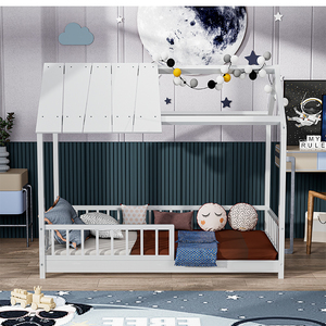 Muebles de dormitorio <span class=keywords><strong>Montessori</strong></span>, <span class=keywords><strong>cama</strong></span> individual <span class=keywords><strong>doble</strong></span>, tamaño King con cajones - Product Image 3