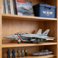 Modèle d'avion de chasse à construire soi-même 1/72, jouets en blocs de construction, avion de chasse F/A-18F Super Hornet de l'armée de l'air, kit d'avion 3D pour enfant