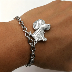 Pulsera de Acero Inoxidable con Diseño de <span class=keywords><strong>Oso</strong></span> para Mujer, Joyería de Moda, Regalo, Brazalete, Pulsera con <span class=keywords><strong>Cadena</strong></span> de Animal Lindo - Product Image 3