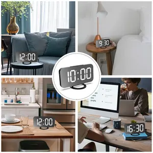 Reloj despertador Digital LED para escritorio, moderno, 2022