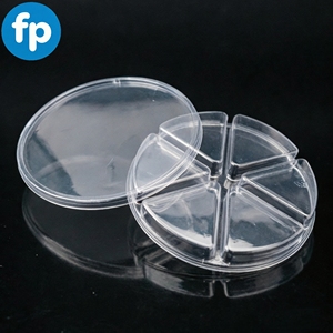 Boîte de rangement pour collations en plastique PET à 6 compartiments avec couvercle, plateau divisé pour bonbons et noix, boîte de service jetable de qualité alimentaire pour fruits et biscuits - Product Image 4