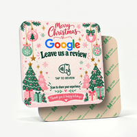 Autocollants NFC de Noël personnalisés avec logo, plaques PVC RFID NTAG213 en gros pour cadeaux d'entreprise, restaurants, cafés