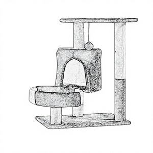 Rascador de Seguridad para Gatos de Felpa - Product Image 1