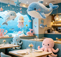 Peluche personnalisée sur le thème de l'océan, jouet en peluche en coton PP, animal marin rembourré, décoration d'intérieur, vente chaude, peluches en gros