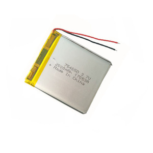 Polymer Ion battery 3,7 V 2000mAh 754650 battery, high discharge LiPo battery - Product Image 4