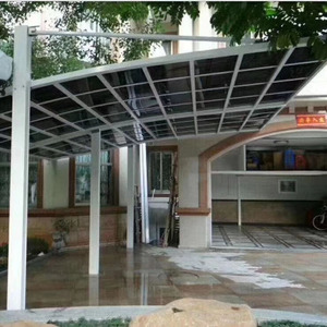 Garage extérieur Toit en polycarbonate Abri de voiture Pare-soleil Toit de voiture en aluminium Garages Abri voiture en porte-à-faux - Product Image 1
