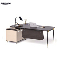 DIOUSNEW Foshan fournisseur en forme de L patron directeur général bureau exécutif Table de bureau en bois pour mobilier de bureau