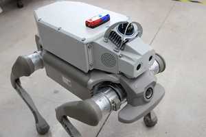 หุ่นยนต์สุนัขตรวจสอบแบบสี่ขา ระบบ PLC ลาดตระเวนรักษาความปลอดภัยอัตโนมัติตลอดวัน พร้อมระบบ AI Vision, Lidar, จดจำใบหน้า, ภาพความร้อน และมาตรฐาน IP54 - Product Image 2