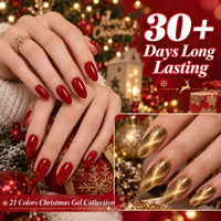 Vernis à ongles gel UV/LED scintillant rouge et vert, série de couleurs de Noël, longue tenue, pour nail art hivernal, marque privée