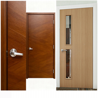 Porte coupe-feu en bois massif moderne finie sur mesure pour hôtels, hôpitaux et espaces commerciaux, avec certificat