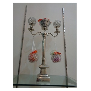 Chandelier décoratif pour la maison, pièce maîtresse de mariage en or, porte-bougie, candélabre - Product Image 1