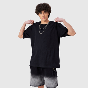 Produttore OEM/ODM di T-shirt Unisex Personalizzate con Logo, Stampa a Colori, Materiale in Cotone, Collo Tondo, Tendenza Oversize, Maglietta Pesante da Uomo - Product Image 2