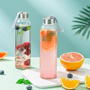 Botol Minum Kaca Tahan Panas Grosir 300ml 420ml 500ml 750ml, untuk Jus, Susu, Bebas BPA, Dapat Digunakan Kembali - Product Image 4