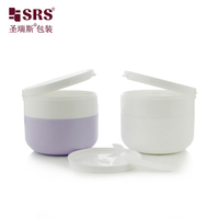 Pot en PP anti-poussière à couvercle rabattable, étanche et à large ouverture pour masque facial DIY et pâte réparatrice