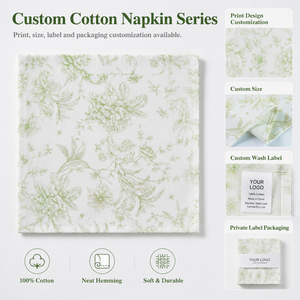 Fournisseur de linge d'hôtel, serviettes de table en coton imprimées, serviettes en tissu avec logo personnalisé pour les commandes en gros de l'hôtellerie - Product Image 4