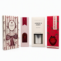 Emballage personnalisé en carton kraft écologique pliable avec fenêtre découpée et poignée pour diffuseur de roseaux et huiles essentielles – Vente en gros