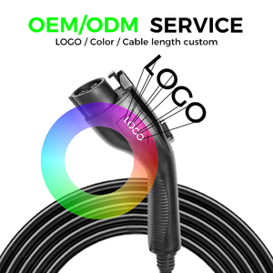 Cable de Carga Rápida para Vehículos Eléctricos Tipo 2 a Tipo 1, 32A, 3 Fases, Cable de Extensión para Cargador de Auto - Product Image 1