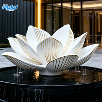 Sculpture florale en acier inoxydable poli sur mesure, taille réelle, sculptée à la main, couleur personnalisée, statue d'art métallique moderne pour jardin extérieur