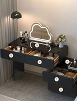 Table de toilette en bois massif avec 3/4 tiroirs, table de toilette moderne de luxe minimaliste, chambre à coucher, serrure à code sécurisée, fabrication artisanale, durable