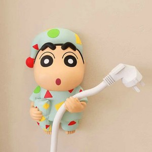 Shin-chan Cable Management Hook Wall Mounted Painted Polygon Shape Toy Organizer Punch Free - Product Image 1