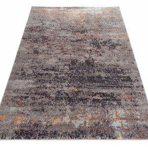 Alfombra Premium de viscosa/seda de lana indo-nepalí anudada a mano diseño abstracto contemporáneo algodón multitono para juegos de alfombras de área de alta gama - Product Image 1