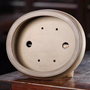 Maceta ovalada de arcilla púrpura Taoxiang, hecha a mano, estilo antiguo, para bonsái, decoración de escritorio. - Product Image 3
