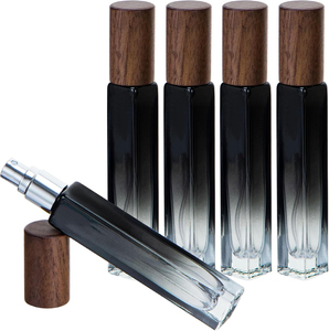 Atomizador de Perfume de Viaje de 10 ml, Mini Envase de Muestra, Botella de Vidrio con Tapa de Madera, Difusor de Aroma con Serigrafía - Product Image 1