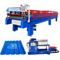 Machine de formage de panneaux de toiture en métal Putai T35, machine de fabrication de tôles de toiture en zinc IBR