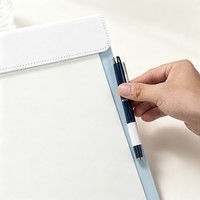 Porte-documents magnétique personnalisé de qualité supérieure avec logo, format A4, pour le rangement des feuilles de test, avec clip, en cuir, pour le bureau