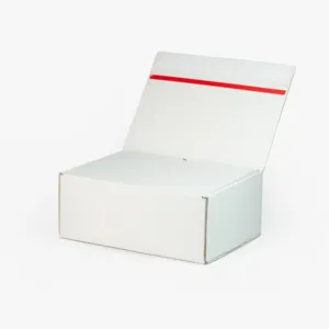 Free logo A5 Deep White Perfect Corrugated Mailer Box with tap