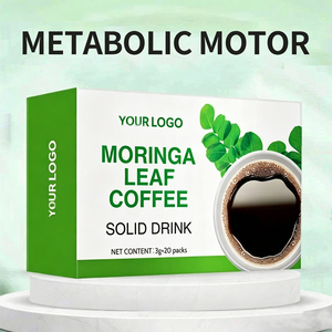Café Negro Instantáneo con Hojas de Moringa Naturales, Sabor Chocolate, Suplemento Herbal <span class=keywords><strong>para</strong></span> <span class=keywords><strong>el</strong></span> Bienestar Corporal, Personalizable OEM - Product Image 2