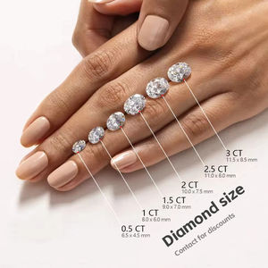 IGI認定 ラボグロウンダイヤモンド オーバルカット DEFカラー VVS VS1 1カラット 2カラット 3カラット 5カラット HPHT CVD合成ルースダイヤモンド ジュエリー製作向け - Product Image 1