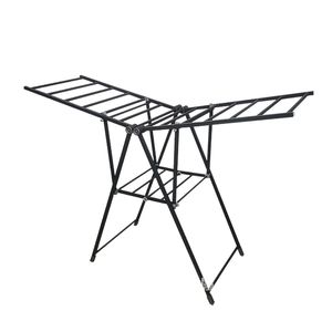 Aluminum Alloy Floor Standing Folding <b>Clothes</b> Drying <b>Rack</b> X Shape Airfoil Design Mobile Household Use - Product Image 4