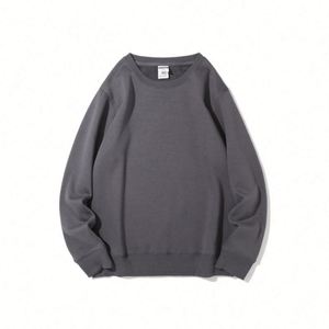 เสื้อฮู้ดดี้บุขนแกะสำหรับผู้ชายและเสื้อสเวตเชิ้ตแบบเรียบ น้ำหนัก 350 กรัม คุณภาพสูง คอกลม - Product Image 5
