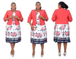 Conjunto de Dos Piezas para Mujer Talla Grande 5XL, Ropa Femenina, Traje de Vestir para Iglesia o Día de Domingo, para Mujeres Elegantes - Product Image 4