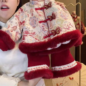 Tongxingyuan Girls Hanfu New Year Outfit Thickening Winter Wear With Pearl Bag Baby Girls Traditional Chinese Style - Product Image 4