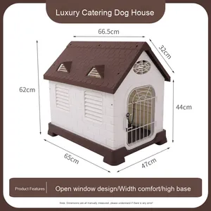 Venta directa de fábrica, casa de perro extraíble para exteriores, impermeable y cálida para invierno, casa de plástico para mascotas a prueba de lluvia - Product Image 5