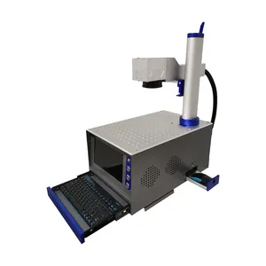 Máquina de marcado láser de fibra con plataforma de marcado móvil XY, máquina de marcado láser de fibra con mesa de trabajo XY