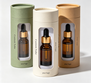 OEM <b>Custom</b> Round Paper Tube, Cosmetic Packaging Cylinder Box for <b>Lipstick</b>/Essential Oil, Durable Kraft Cardboard Tube - Product Image 1