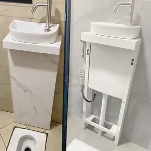 蛇口トイレシンク一体型トイレタンク洗面台貯水槽キャビネットコンボレイブ容器完全ミニトイレセット小さな洗面所