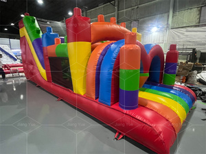Castillo Inflable Comercial con Tobogán y Pista de Obstáculos, Directo de Fábrica en Guangzhou - Product Image 2
