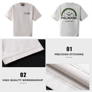 Bán Buôn Người Đàn Ông Của Tùy Chỉnh Thiết Kế 100% Cotton Áo Phông Màn Hình In Ấn Thời Trang Phố Quá Khổ Sườn Crewneck Heavyweight T Áo Sơ Mi Cho Nam Giới - Product Image 2