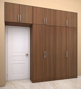 Armario minimalista de madera maciza para decoración del hogar, armario de almacenamiento marrón contemporáneo, armarios para dormitorio pequeño - Product Image 3